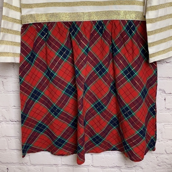 Crown & Ivy Gold and Red Plaid Holiday Dress - Picture 3 of 10